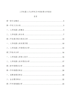 人形机器人行业研究及市场前景分析报告.docx