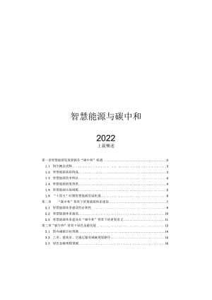 2022智慧能源与碳中和.docx