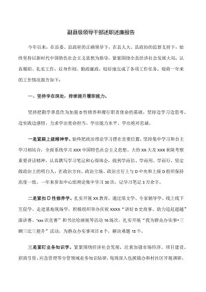 副县级领导干部述职述廉报告.docx