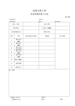 施表-80 高边坡锚杆施工记录.docx