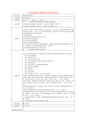 社会团体名称核准办事指南表.docx