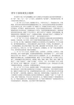 青年干部座谈发言提纲.docx