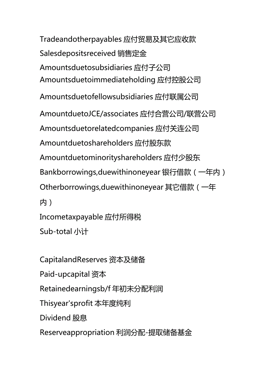 HK公司会计做账财务报表科目中英文模板.docx_第3页