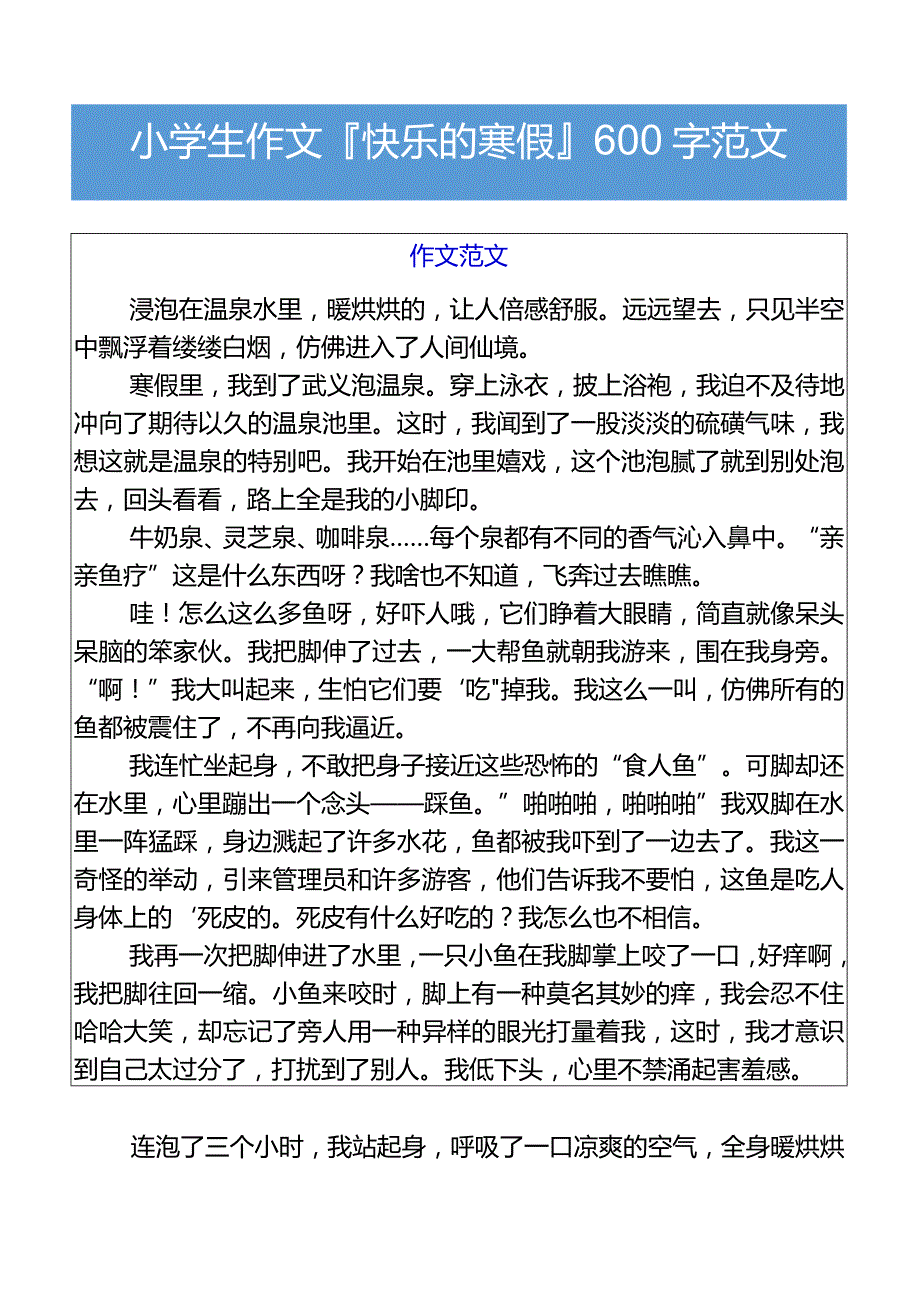 小学生作文快乐的寒假600字范文.docx_第1页