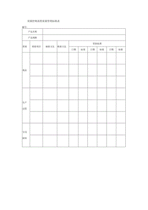 质量控制流程质量管理标准表.docx