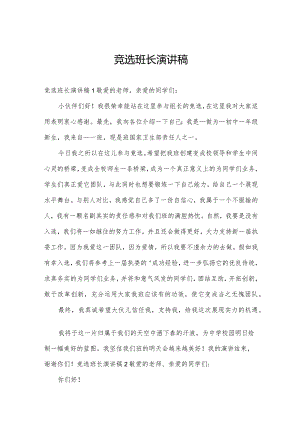 竞选班长演讲稿.docx