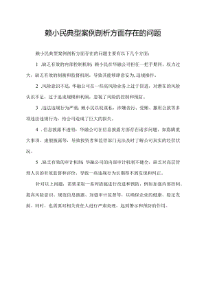 赖小民典型案例剖析方面存在的问题.docx