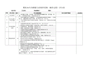 职业院校技能大赛模块A车身测量与结构件更换评分标准.docx