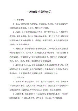 牛养殖技术指导意见.docx