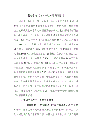 滕州文化产业开展情况调查报告.docx