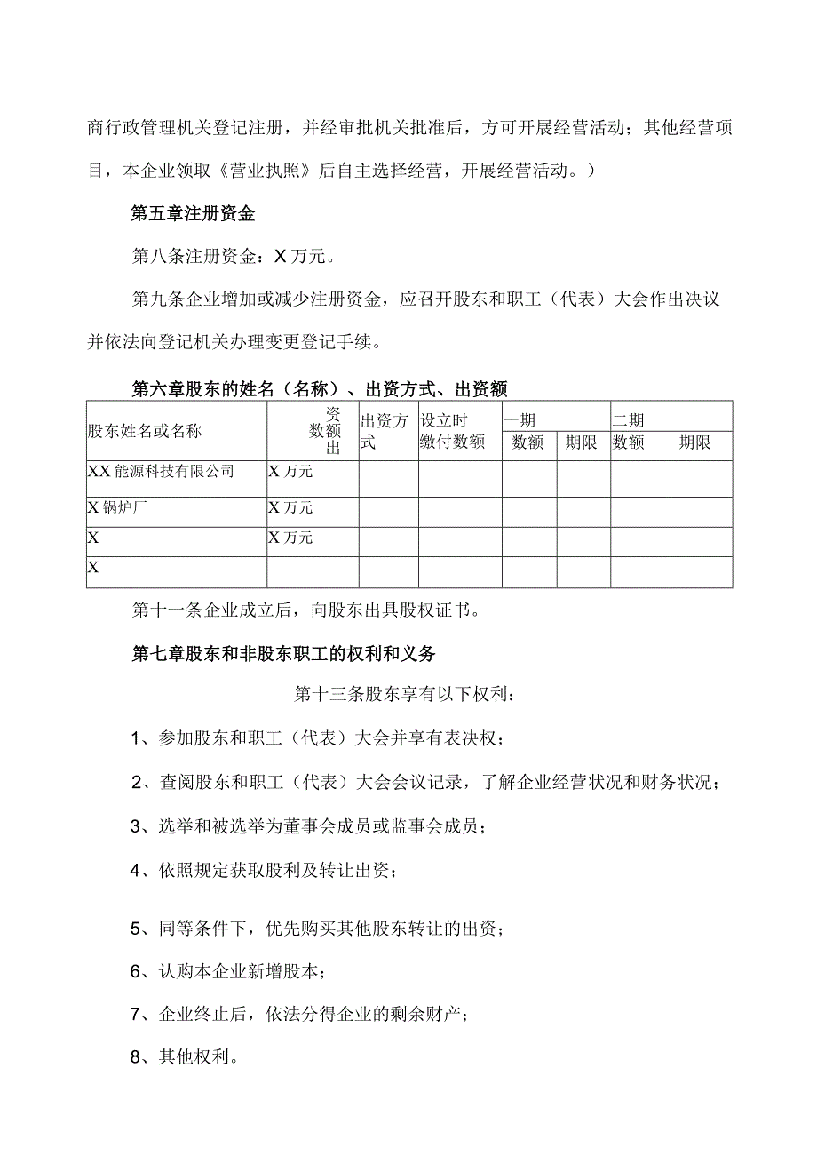 XX能源科技有限公司XX分公司章程（2023年）.docx_第2页