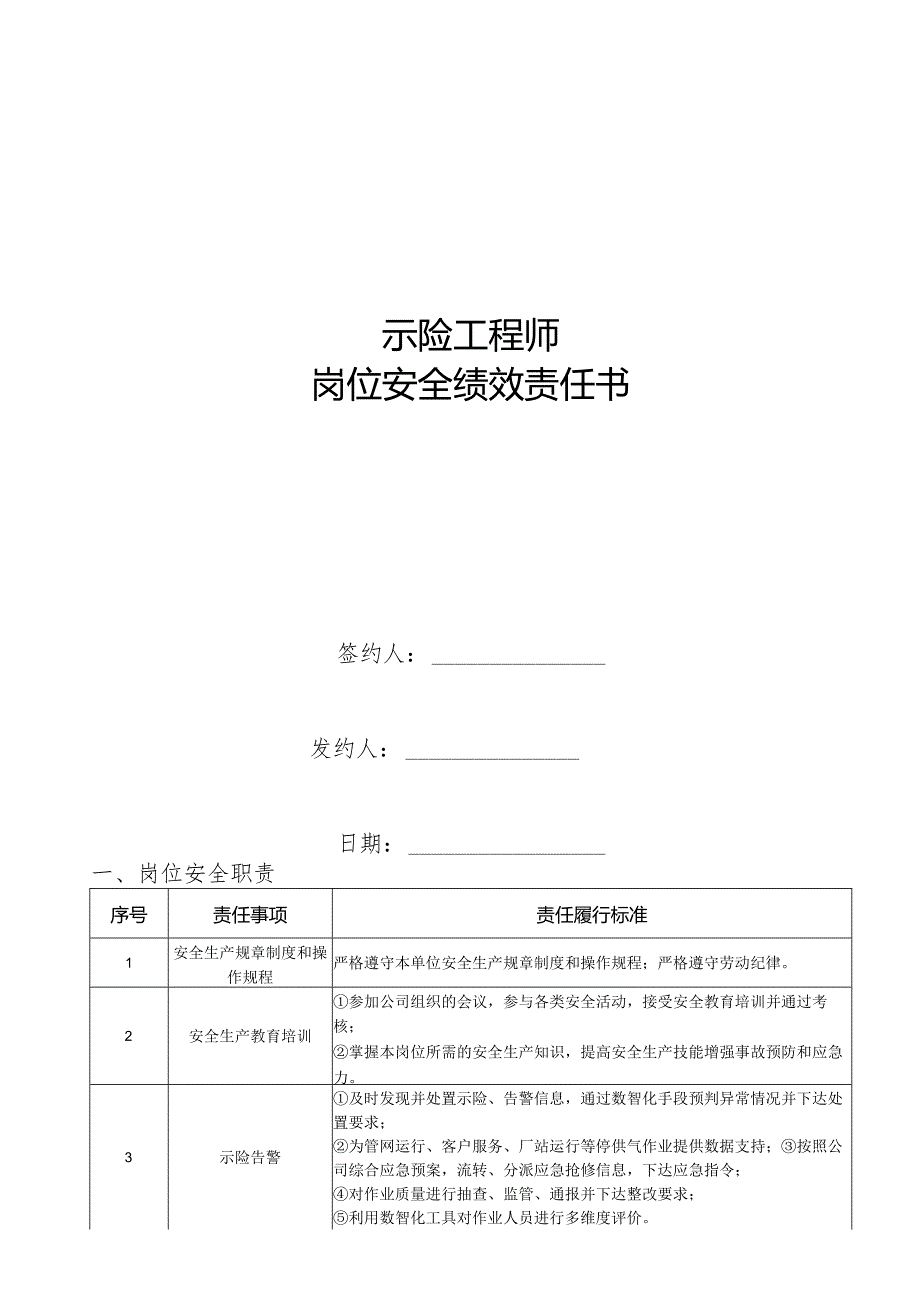 示险工程师岗位安全责任状.docx_第1页