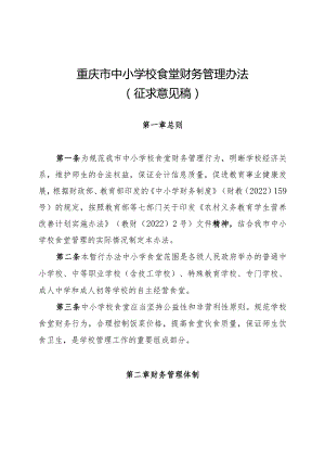 重庆市中小学校食堂财务管理办法.docx