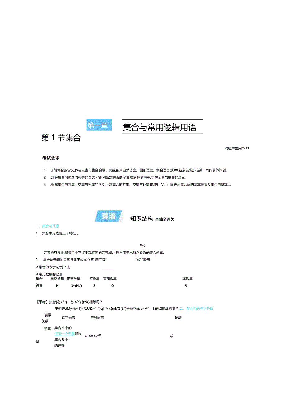 第一章 集合与常用逻辑用语.docx_第1页