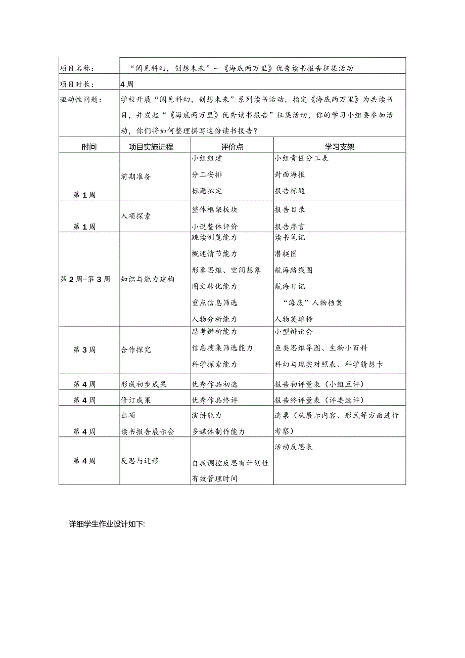 【作业设计1】探问百年科幻追溯科技之源——《海底两万里》整本书阅读作业设计.docx_第3页