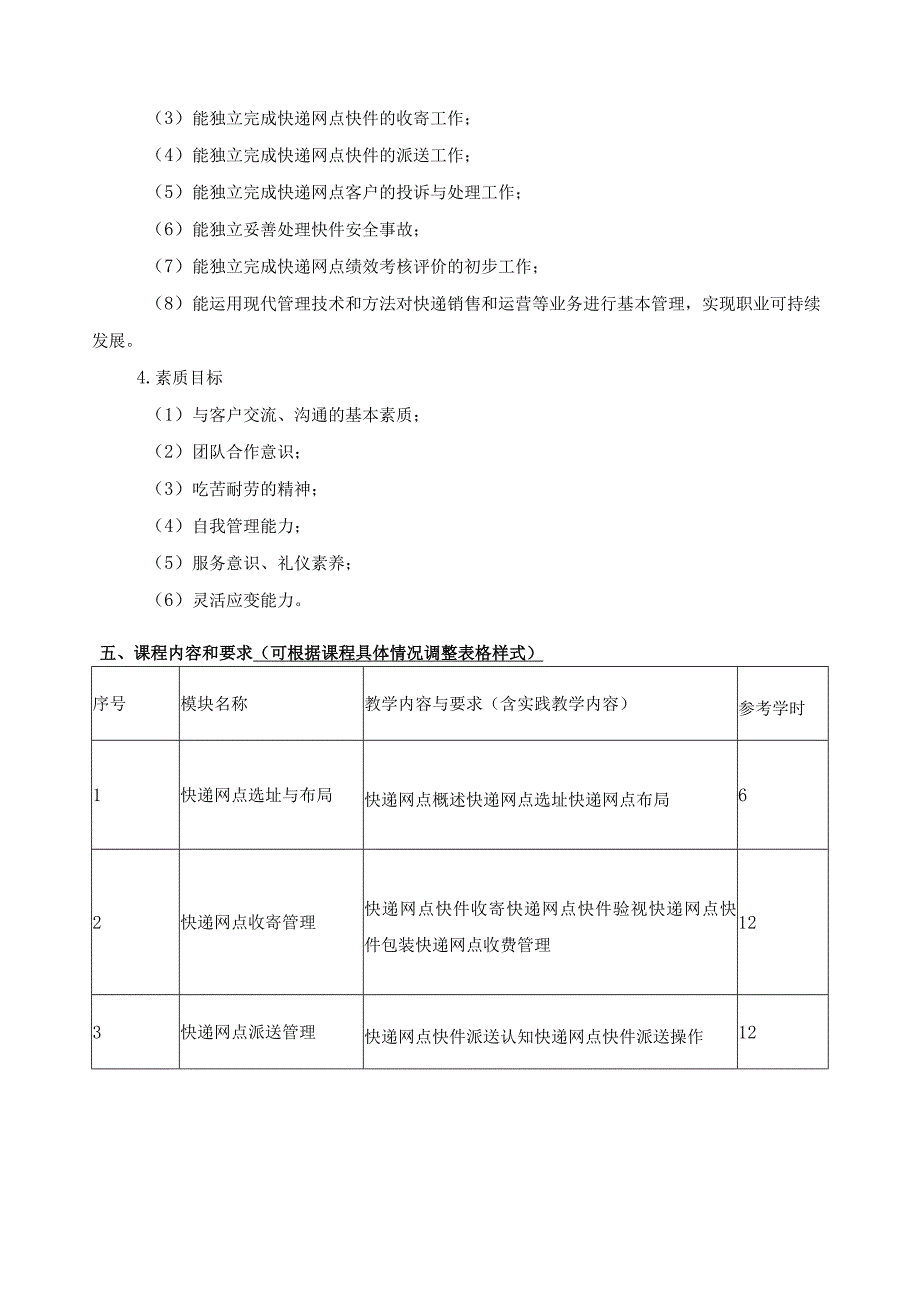 《快递网点运营与管理》课程标准.docx_第3页