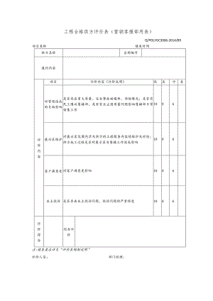 工程合格供方评价表（营销客服部用表）.docx