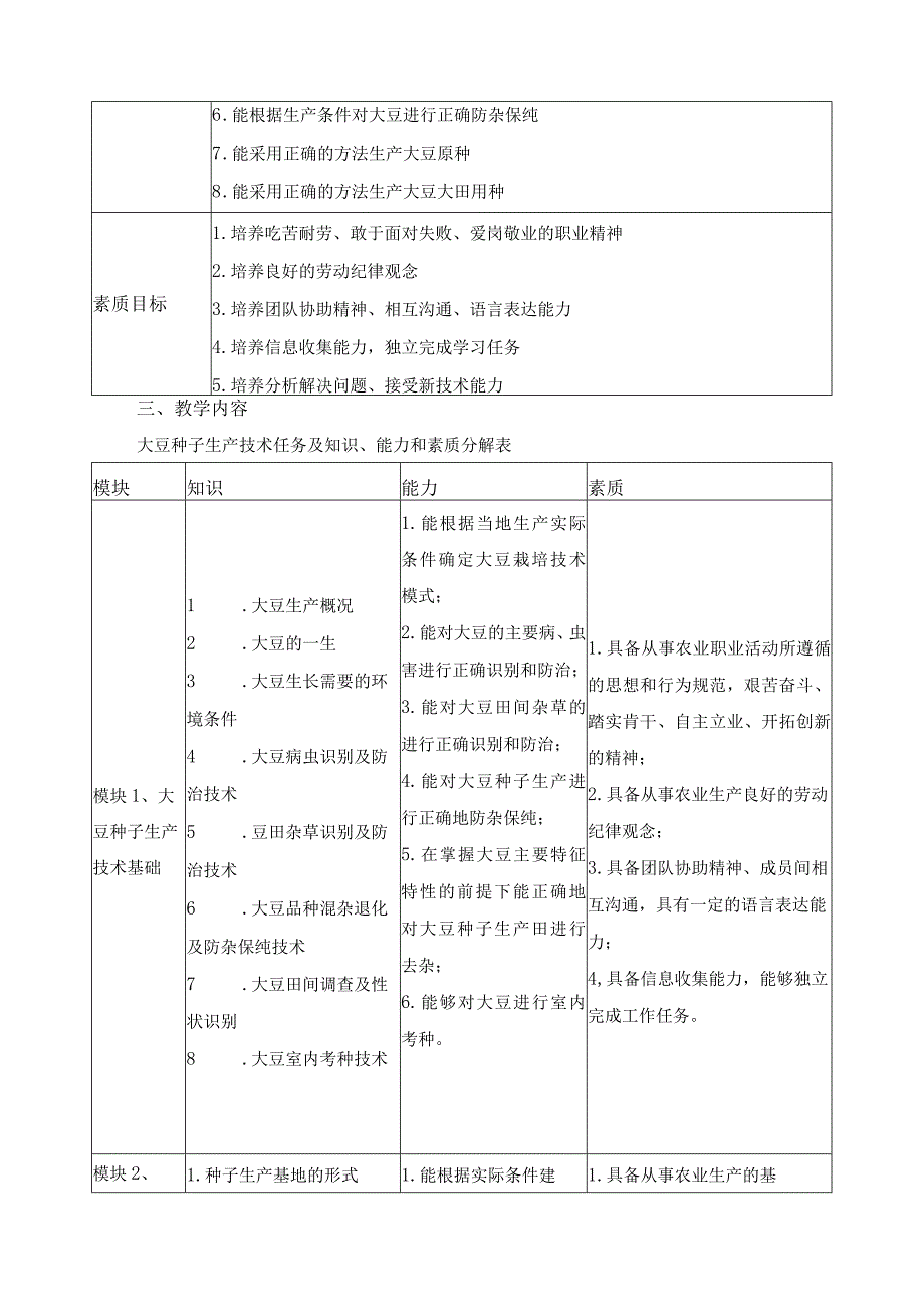 《大豆种子生产技术》课程标准.docx_第2页