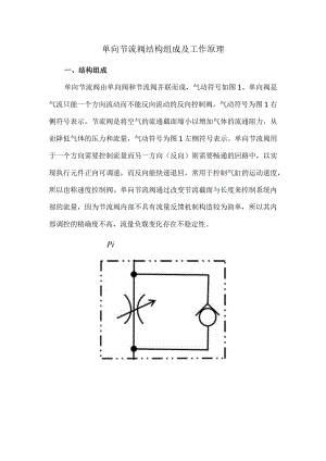 单向节流阀结构组成及工作原理.docx