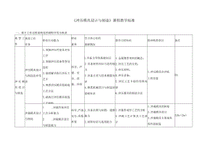 《冲压模具设计与制造》课程教学标准.docx