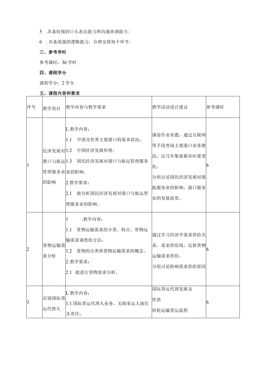 《港航商务管理》课程标准.docx_第2页