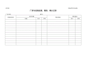 CZ1022厂房与设施巡查、整改、确认记录.docx