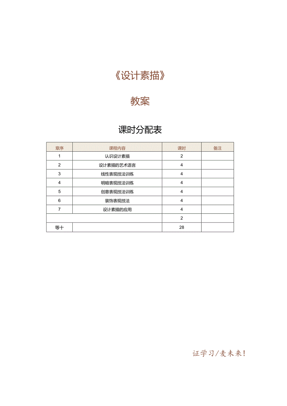 《设计素描》 教案 第1课 认识设计素描.docx_第1页