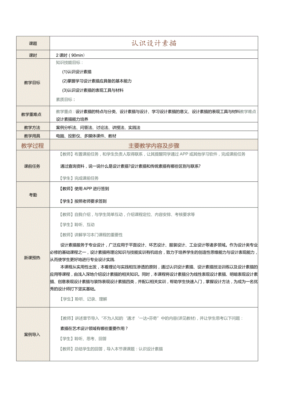 《设计素描》 教案 第1课 认识设计素描.docx_第2页