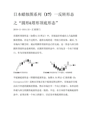 日本蜡烛图系列（17）—反转形态之“圆形＆塔形顶底形态”.docx