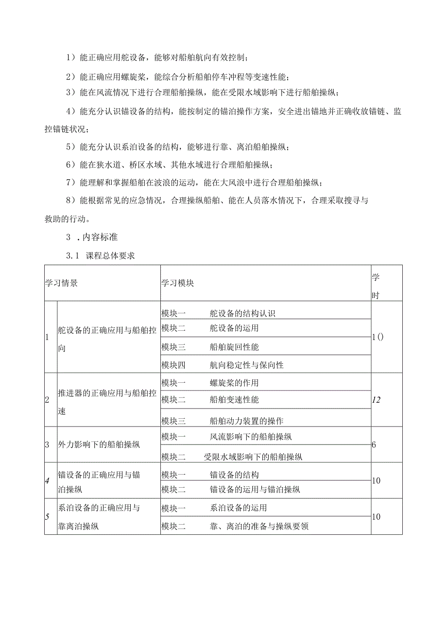 《船舶操纵》在线课程教学标准.docx_第2页