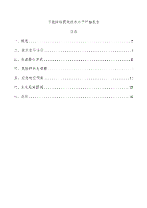 节能降碳提效技术水平评估报告.docx