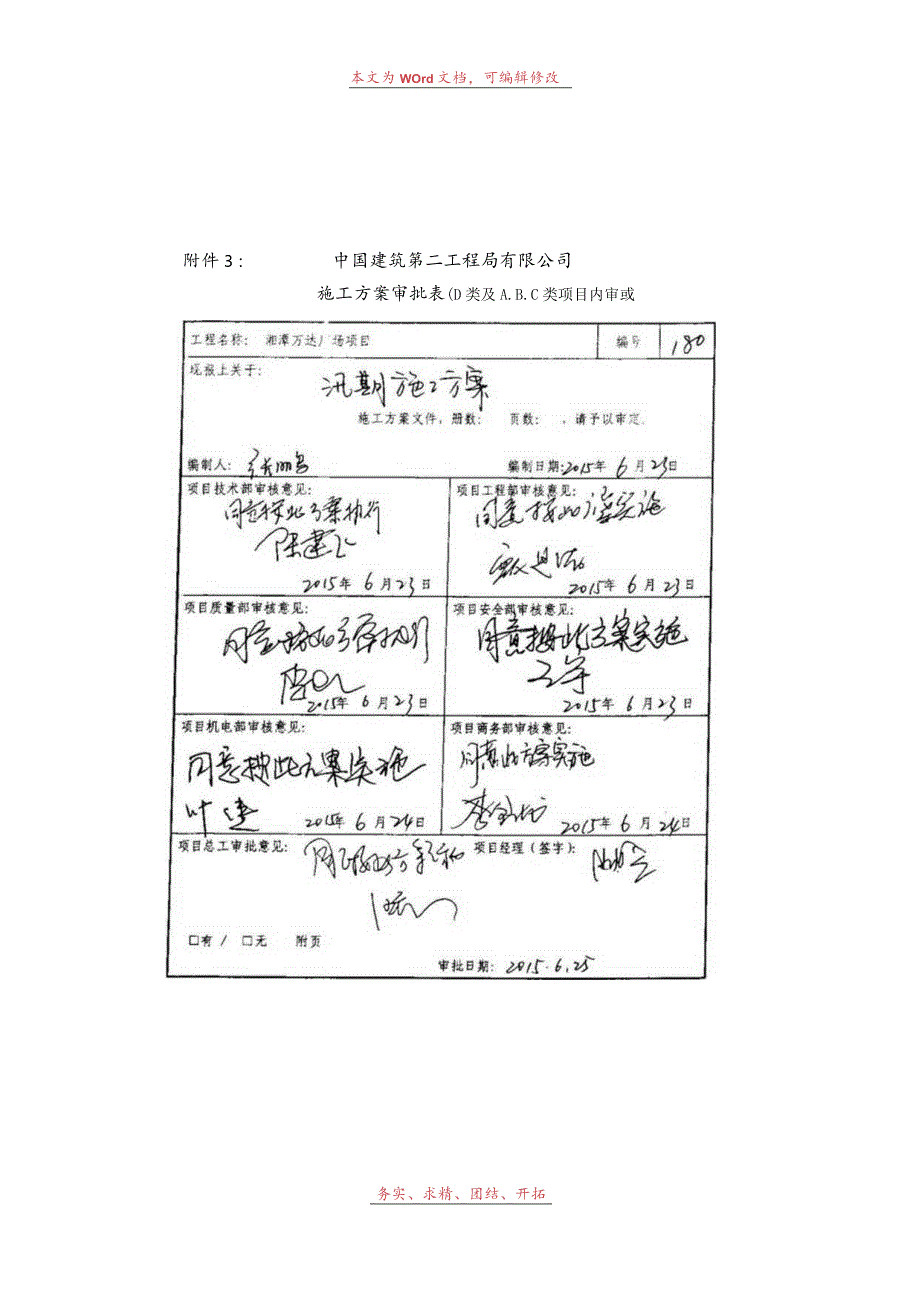 汛期施工方案模板.docx_第1页