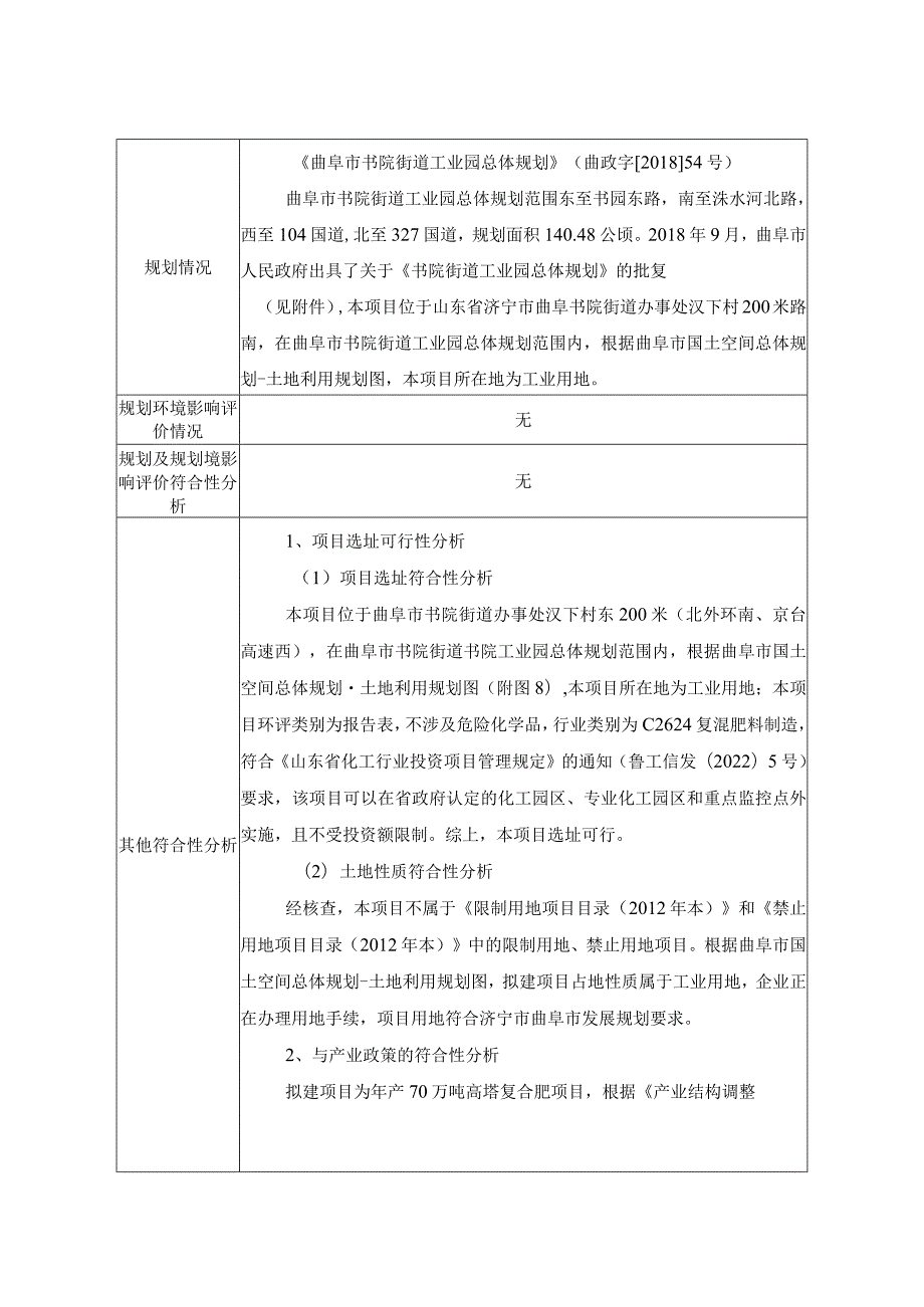 年产70万吨高塔复合肥项目环评报告表.docx_第2页