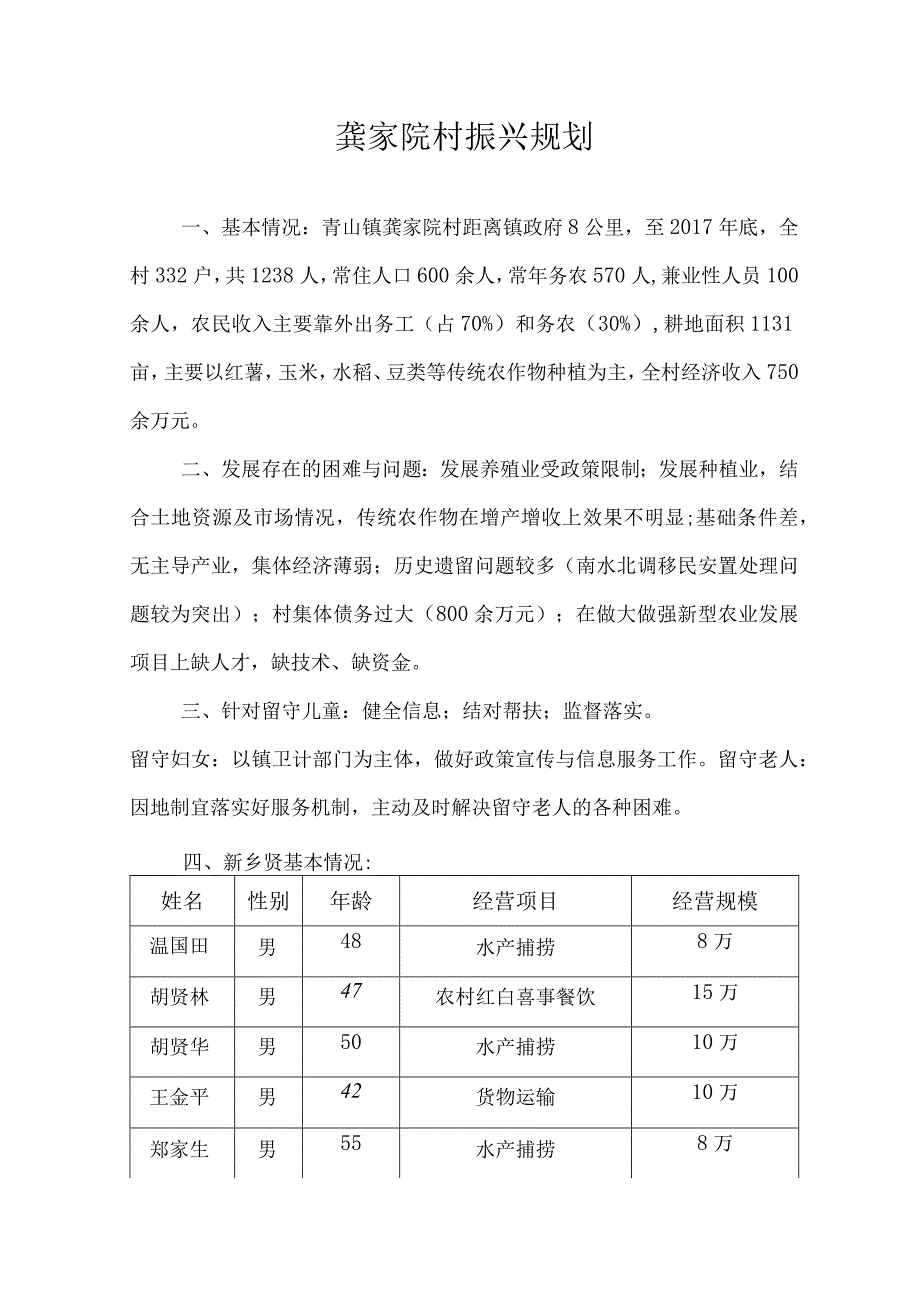 龚家院村振兴规划资料.docx_第1页