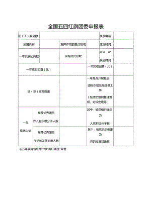 全国五四红旗团委申报表.docx