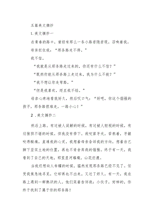 五篇美文摘抄.docx