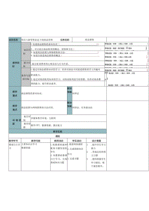 商品学（慕课版）教案-教学设计 6.1商品销售.docx