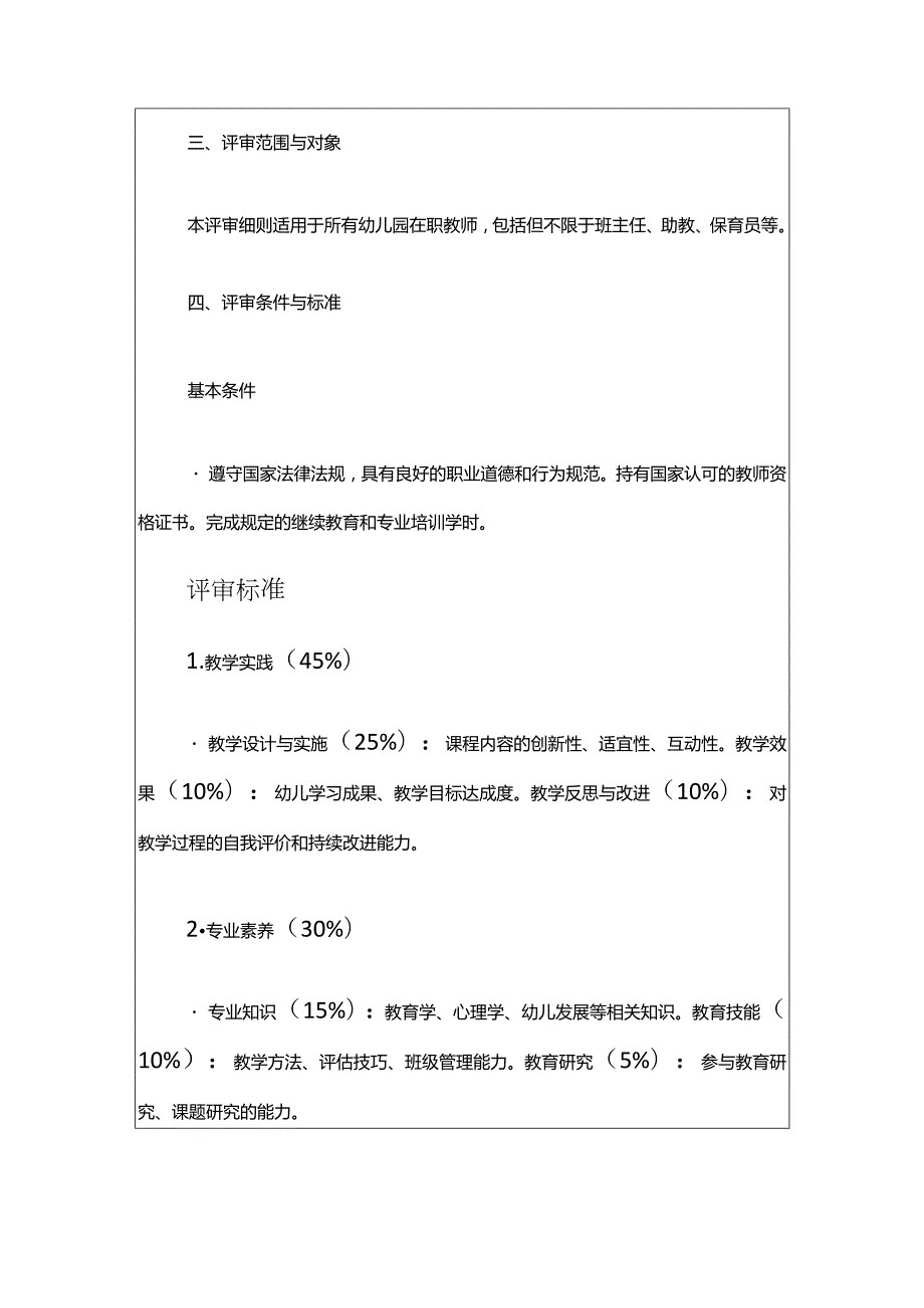 五一幼儿园教师职称评审细则方案（最新版）.docx_第3页