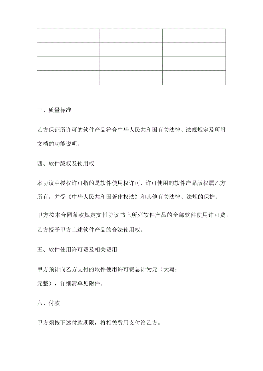 软件授权使用许可合同协议模板精选5篇.docx_第2页