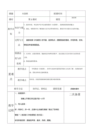 人教版五年级下册音乐木鼓歌教案.docx