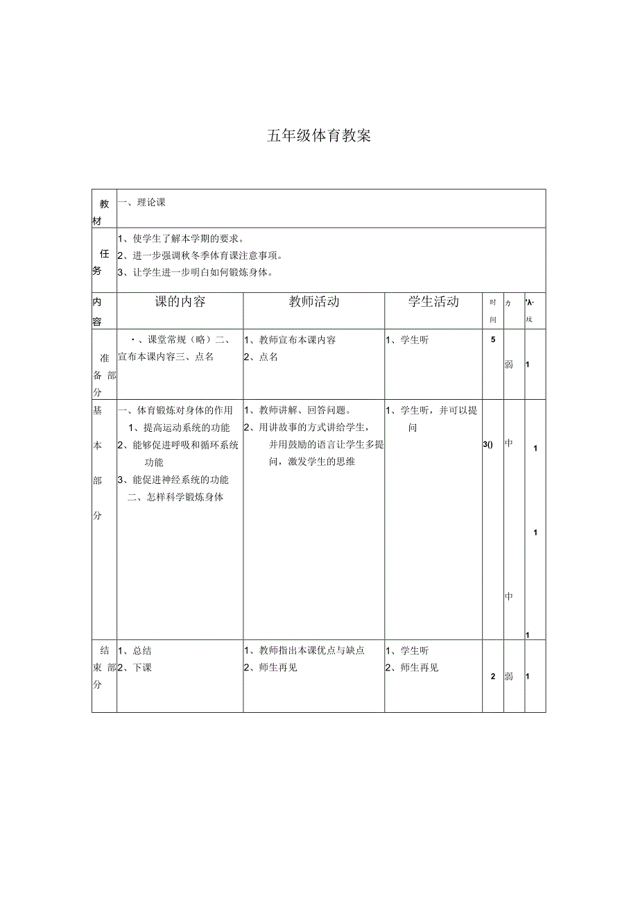 小学：五年级体育（上）教案全集8.docx_第1页