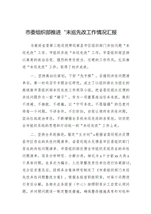 推进“未巡先改”工作情况汇报（市委组织部）.docx