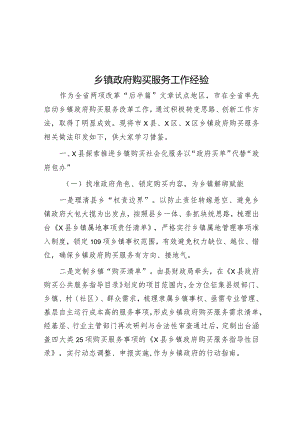 经验做法：乡镇政府购买服务工作.docx