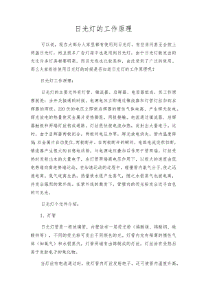 日光灯的工作原理.docx