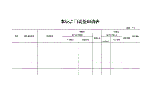 本级项目调整申请表.docx