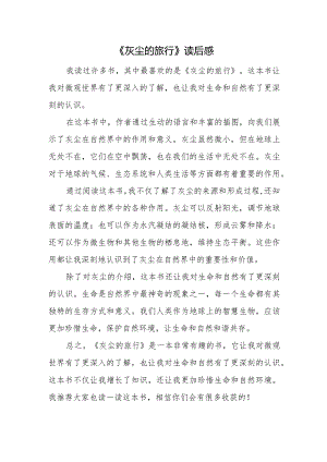 灰尘的旅行读后感手抄报四年级.docx