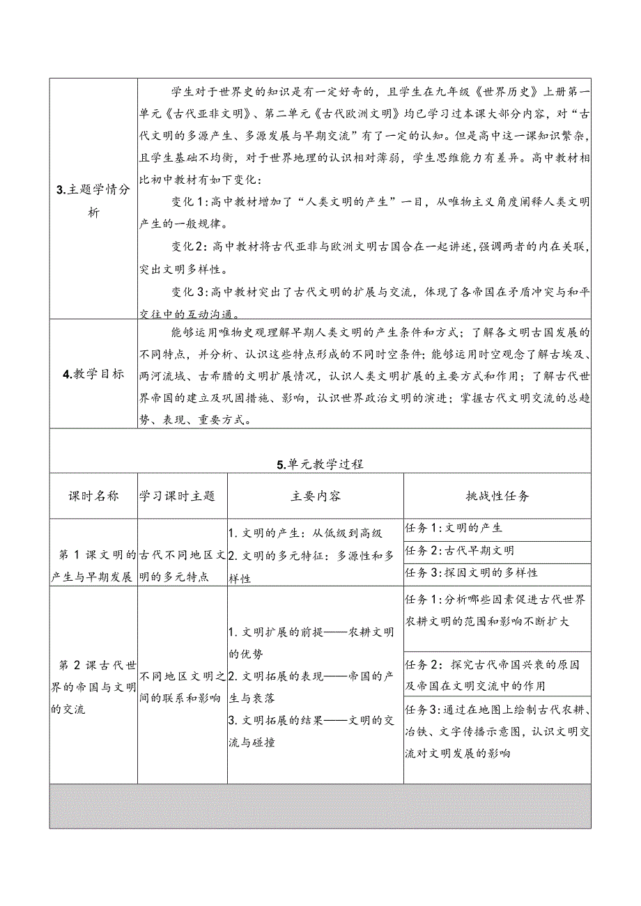 第2课古代世界的帝国与文明的交流教学设计（表格式）.docx_第2页