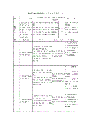 第四章篮球——行进间双手胸前传接球教案（表格式）2022—2023学年人教版初中体育与健康七年级全一册.docx