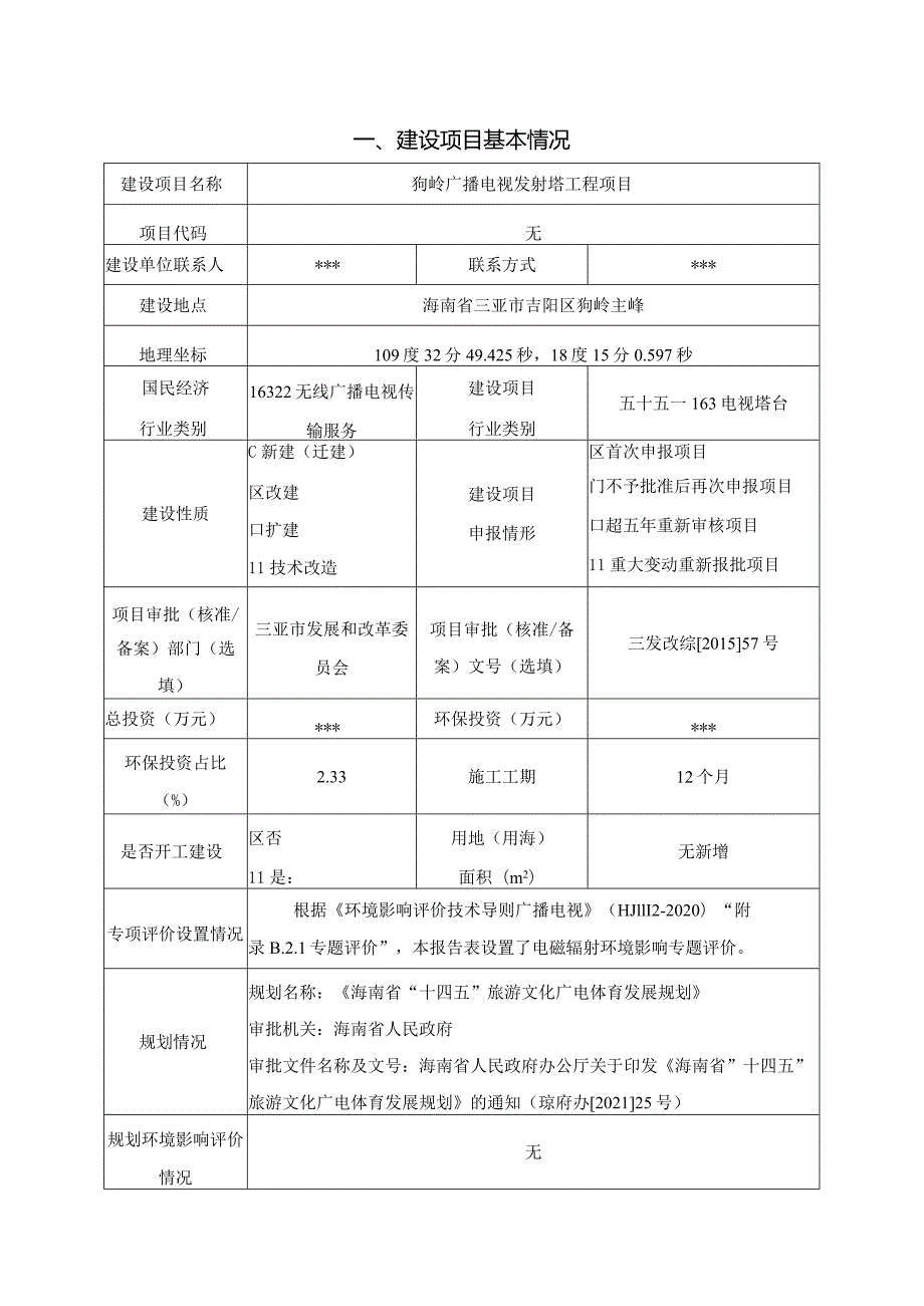 狗岭广播电视发射塔工程项目环评报告.docx_第3页