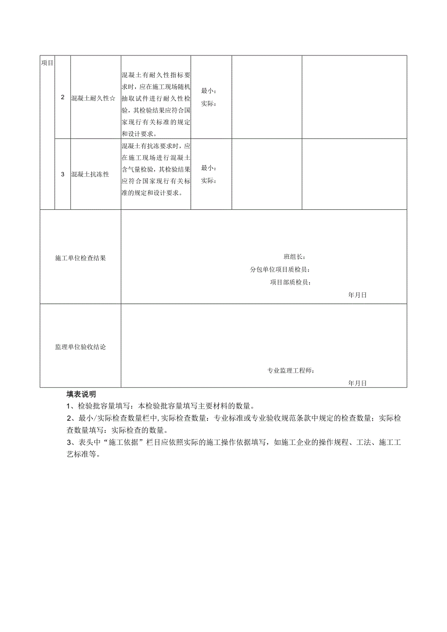 表112混凝土拌合物检验批质量验收记录.docx_第2页